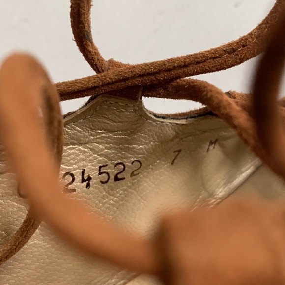 Stuart Weitzman Brown Stringdown Suede Lace Up Mules - Picture 10 of 11
